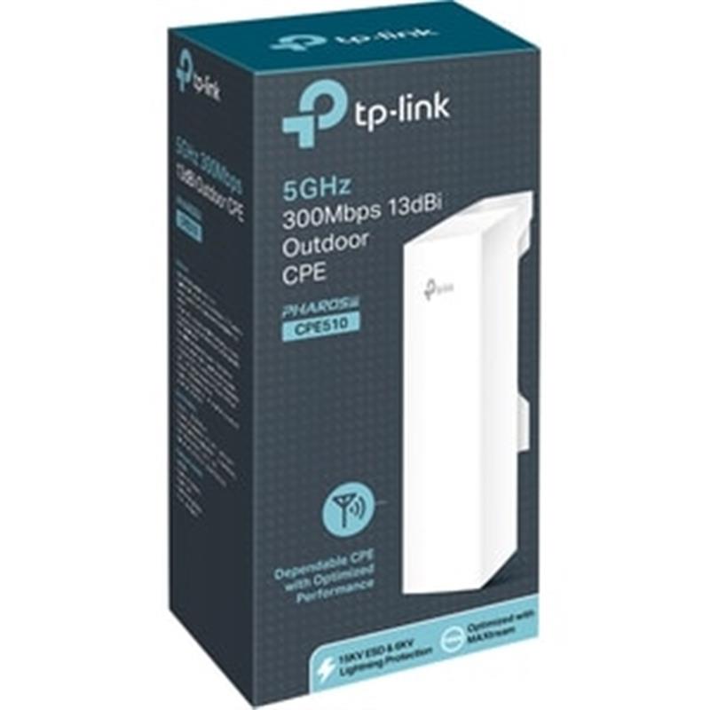 TP-LINK CPE510 draadloos toegangspunt (WAP) 300 Mbit/s Power over Ethernet (PoE) Wit