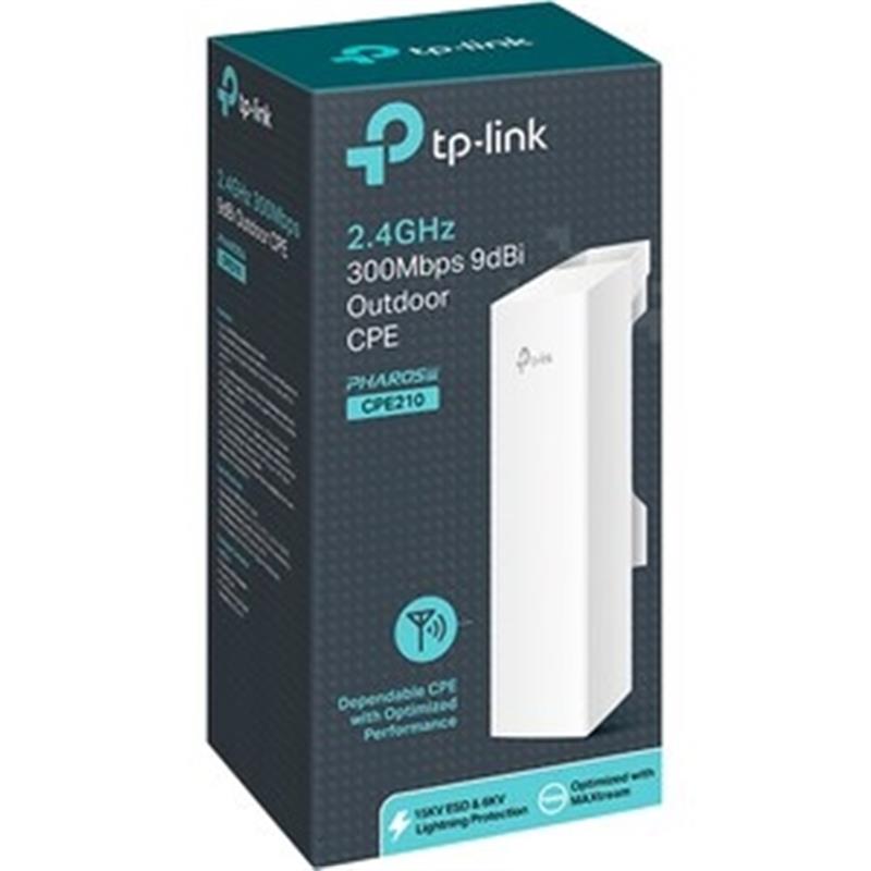 TP-LINK CPE210 draadloos toegangspunt (WAP) 300 Mbit/s Power over Ethernet (PoE) Wit