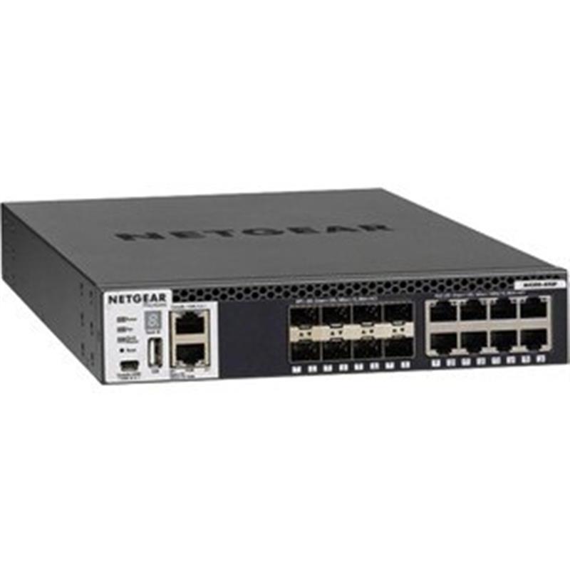 Netgear M4300-8X8F Managed L3 10G Ethernet (100/1000/10000) Zwart 1U