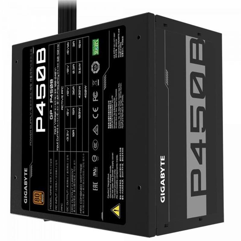 Gigabyte P450B power supply unit 450 W 20+4 pin ATX ATX Zwart