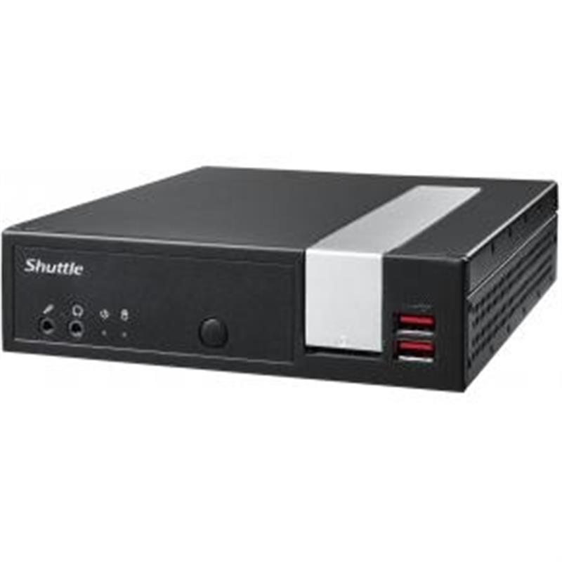 Shuttle XP? slim XPC slim Barebone DL20N6V2, Pentium Silver N6005, 1x LAN, 2x COM, 1xHDMI, 1xDP, 1x VGA, ventilatorloos , 24/7 permanent gebruik