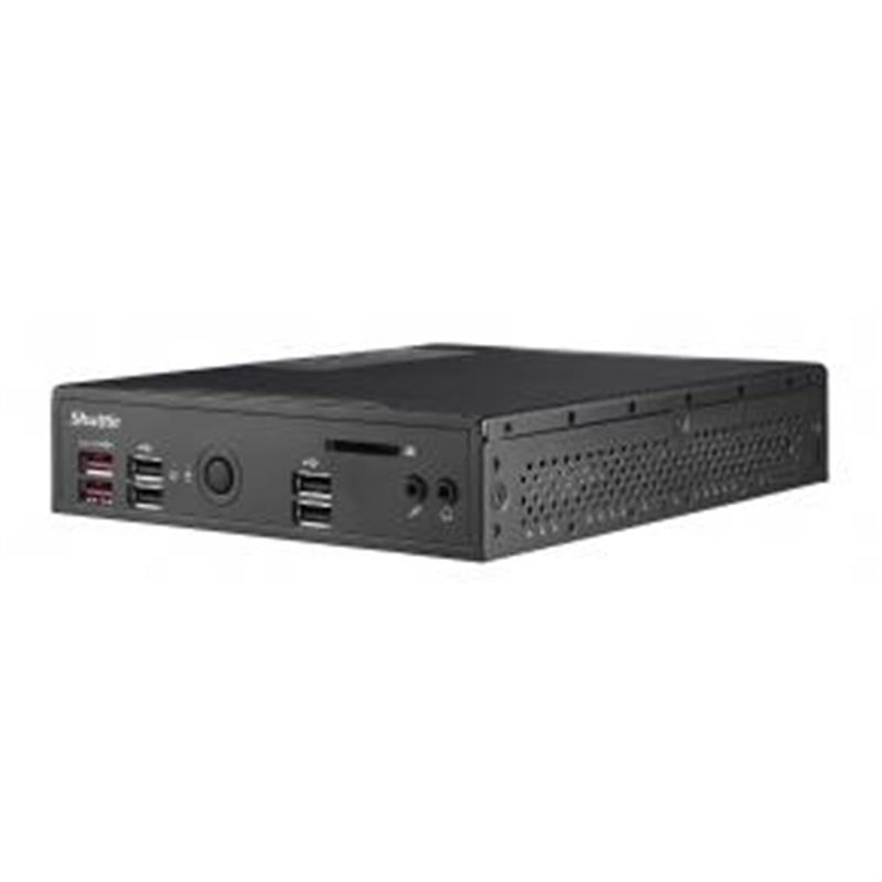 Shuttle XPC slim Barebone DS20U3V2, i3-10110U, 2x LAN (1xGbit, 1x 2.5Gbit), 1xCOM, 1xHDMI, 1xDP, ventilatorloos , 24/7 permanent gebruik