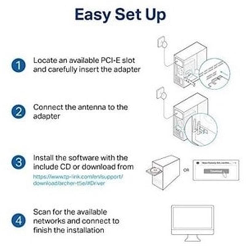 TP-LINK Archer T5E WLAN / Bluetooth 867 Mbit/s Intern