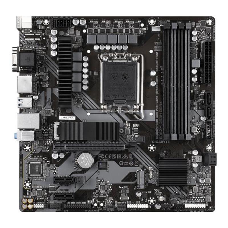 Gigabyte B760M DS3H DDR4 moederbord LGA 1700 micro ATX