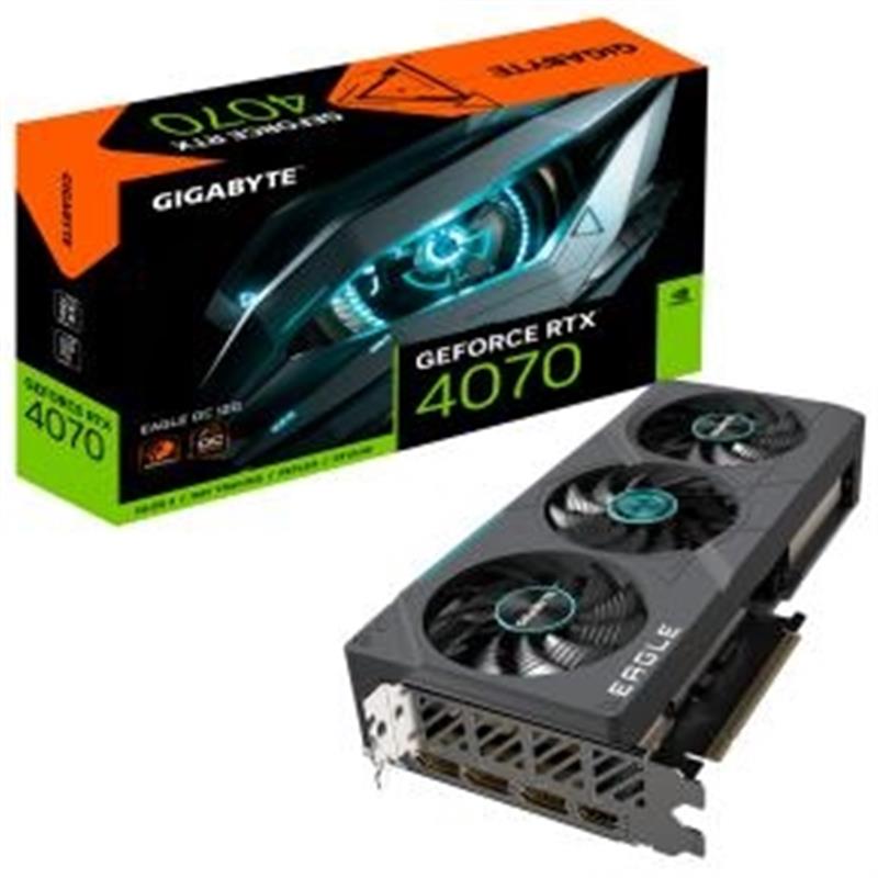 Gigabyte GV-N4070EAGLE OC-12GD videokaart NVIDIA GeForce RTX 4070 Ti 12 GB GDDR6X