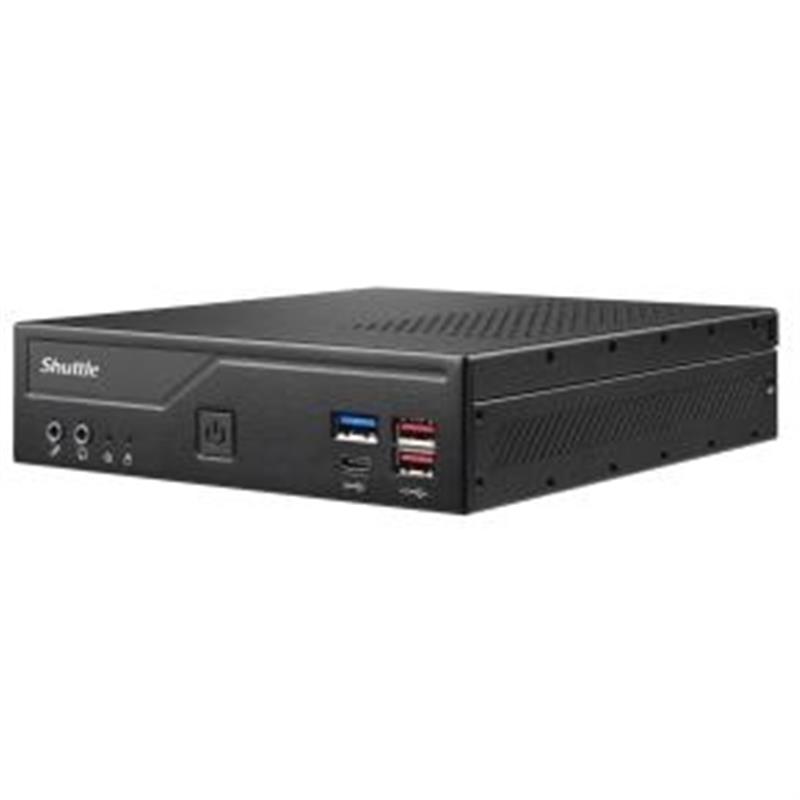 Shuttle Slim PC DH670V2 , S1700, 2x HDMI, 2x DP , 2x 2.5G LAN, 2x COM, 8x USB, 1x 2.5"", 2x M.2, 24/7 permanent gebruik, incl. VESA