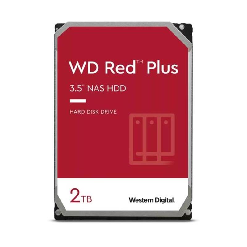 Western Digital RED PLUS HDD 2 TB 3 5 SATA3 5400 RPM 256 MB 175 MB s