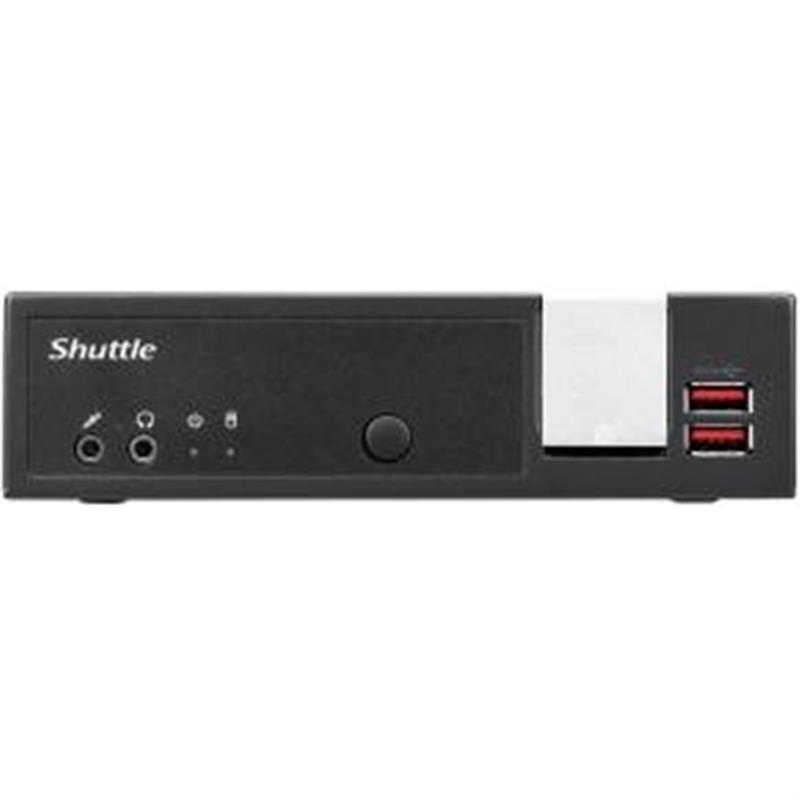 Shuttle XP? slim XPC slim Barebone DL20NV2, Celeron N4505, 1x LAN, 2x COM, 1xHDMI, 1xDP, 1x VGA, ventilatorloos , 24/7 permanent gebruik