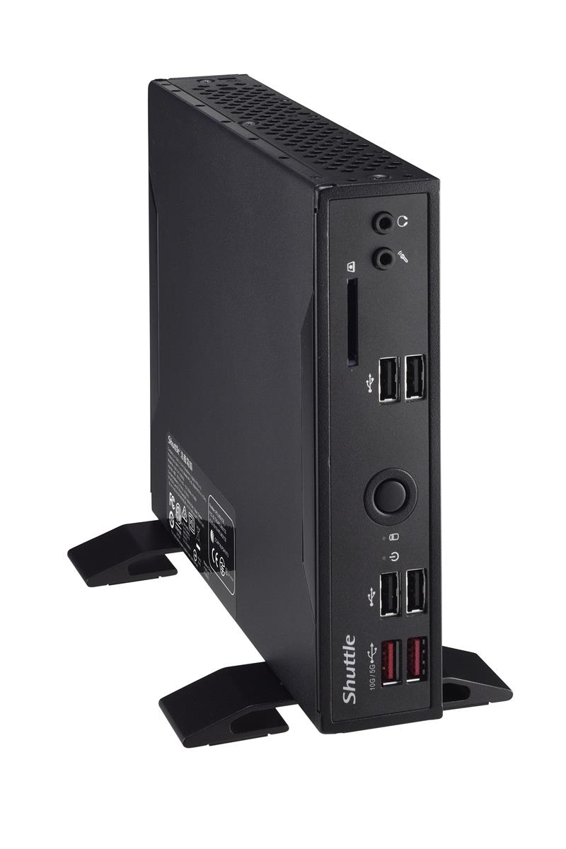 Shuttle XPC slim Barebone DS20U3V2, i3-10110U, 2x LAN (1xGbit, 1x 2.5Gbit), 1xCOM, 1xHDMI, 1xDP, ventilatorloos , 24/7 permanent gebruik