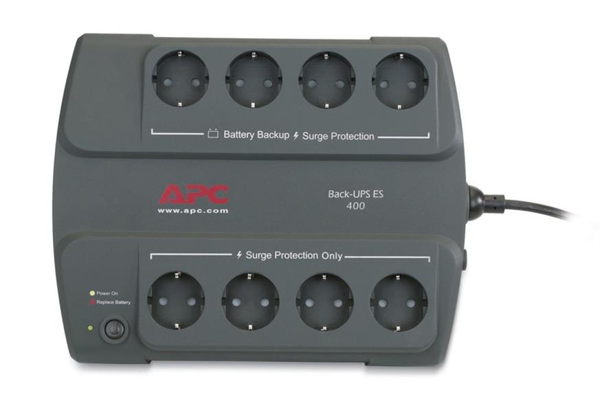 APC Back-UPS 400VA noodstroomvoeding 8x stopcontact