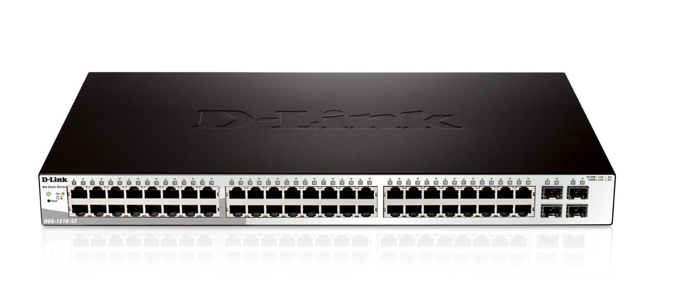 D-Link DGS-1210-52 netwerk-switch Managed L2 Gigabit Ethernet (10/100/1000) Zwart 1U