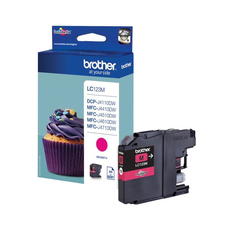 Brother LC-123M inktcartridge Origineel Magenta 1 stuk(s)