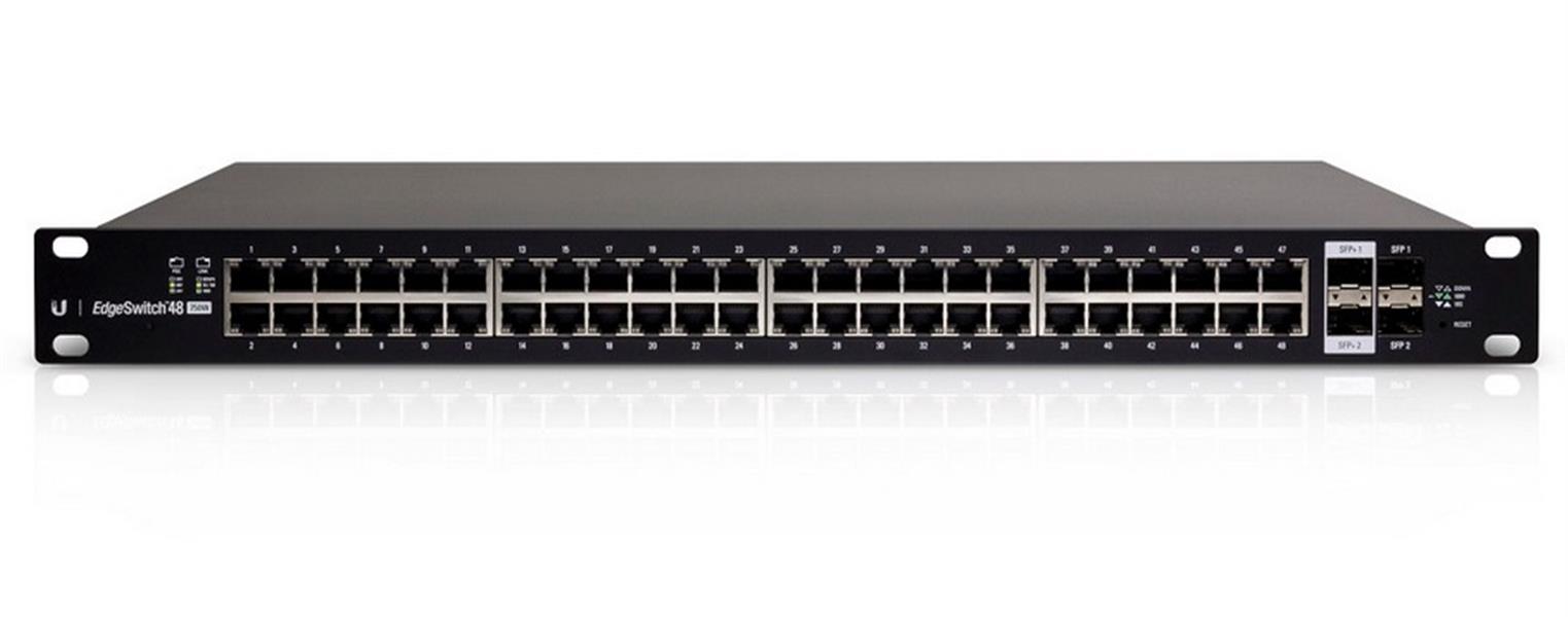 Ubiquiti Switch EdgeSwitch 48xRJ45 GBit/2xSFP/2xSFP+ 500W PoE Managed 19 Rack-Mountable, Gigabit RJ45/SFP/SFP+ Ports