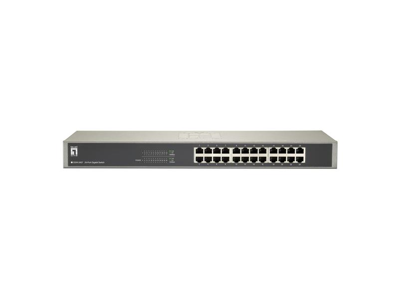 LevelOne GSW-2457 Unmanaged Gigabit Ethernet (10/100/1000) Zwart, Grijs