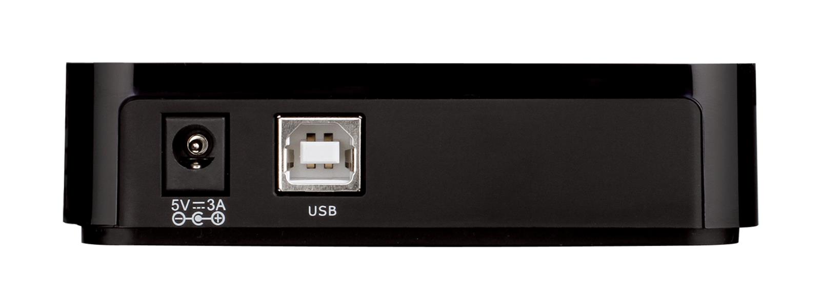 D-Link DUB-H7 USB 2.0 Type-B 480 Mbit/s Zwart