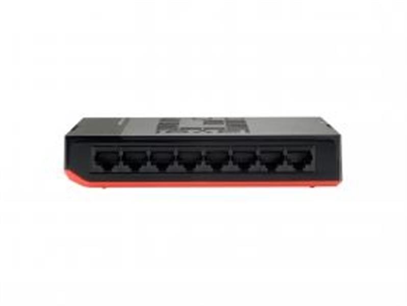 LevelOne GSW-0807 Unmanaged Gigabit Ethernet (10/100/1000) Zwart, Rood