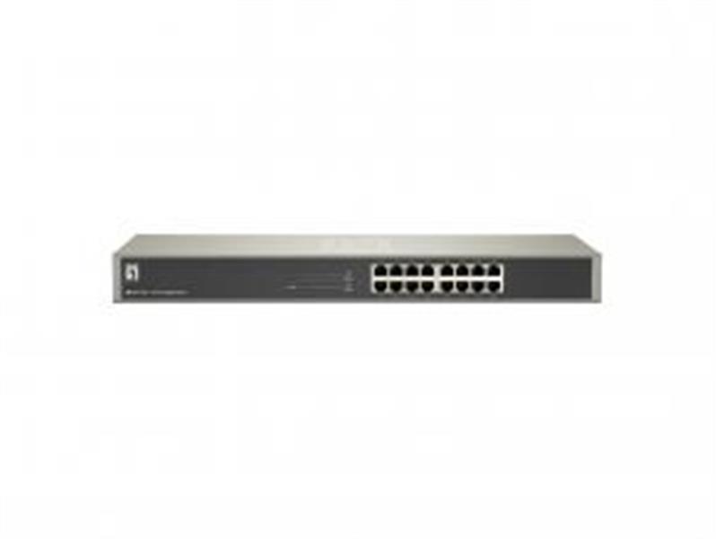 LevelOne GSW-1657 Unmanaged Gigabit Ethernet (10/100/1000) Zwart, Grijs