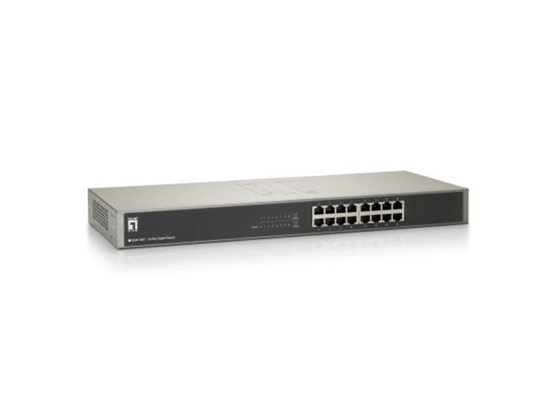 LevelOne GSW-1657 Unmanaged Gigabit Ethernet (10/100/1000) Zwart, Grijs