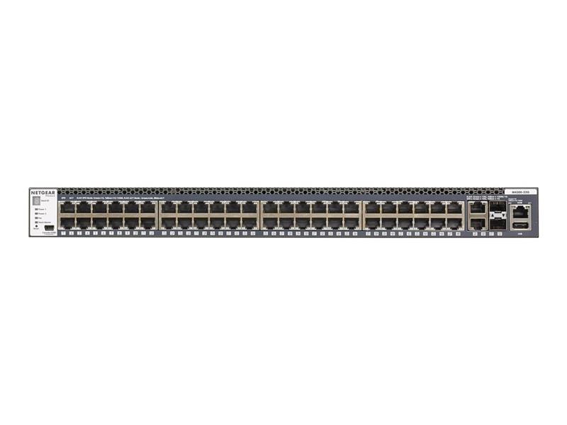 Netgear ProSAFE Managed Switch - GSM4352S - 48 Gigabit Ethernet poorten 10/100/1000 Mbps + 2 x SFP+ & 2 x 10GBASE-T poorten