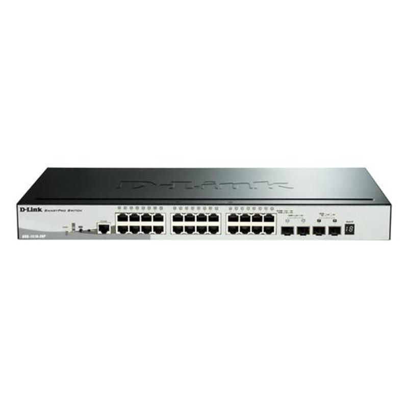 D-Link DGS-1510-28P netwerk-switch Managed L3 Gigabit Ethernet 10 100 1000 Power over Ethernet PoE Zwart