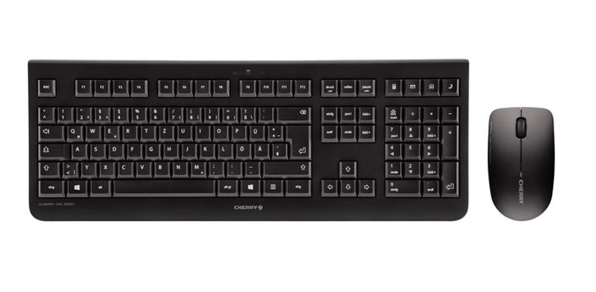 CHERRY DW 3000 toetsenbord RF Draadloos QWERTY Amerikaans Engels Zwart