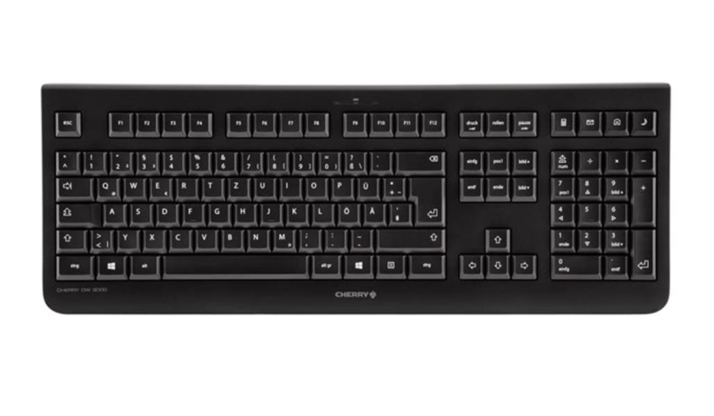 CHERRY DW 3000 toetsenbord RF Draadloos QWERTY Amerikaans Engels Zwart