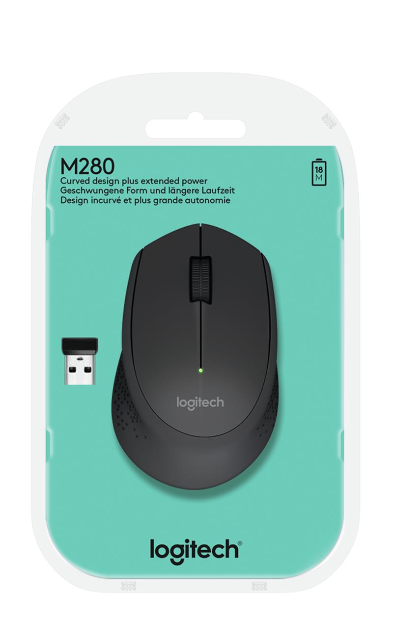 Logitech M280 muis RF Draadloos Optisch 1000 DPI Rechtshandig