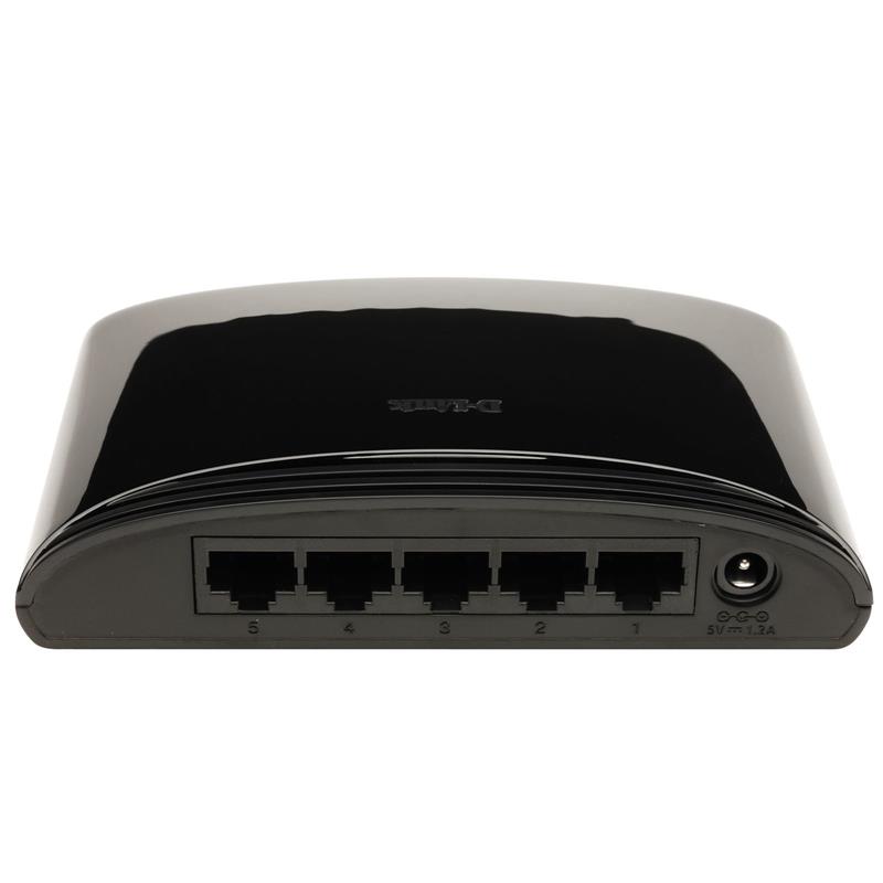 D-Link DES-1005D Unmanaged Fast Ethernet (10/100) Zwart