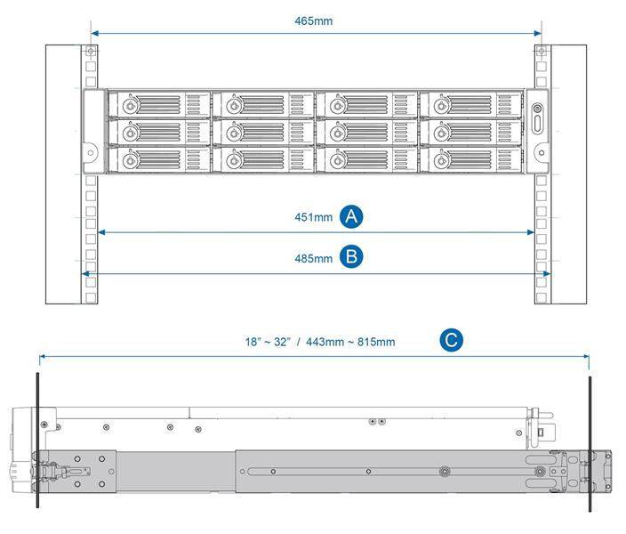 QNAP RAIL-B02 rack-toebehoren