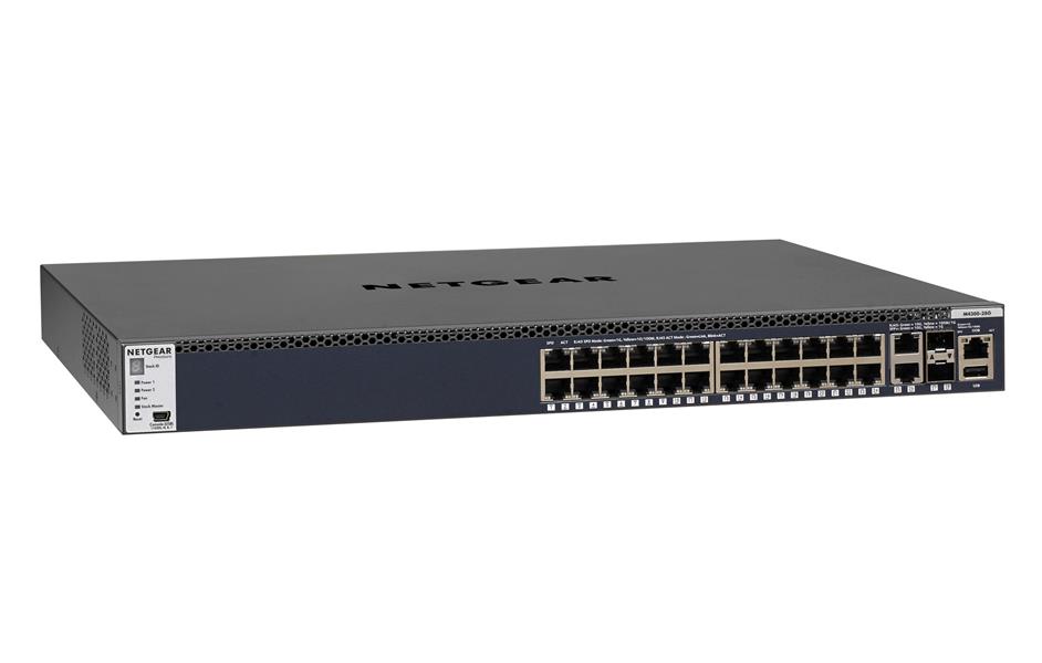 Netgear ProSAFE Managed Switch - GSM4328S - 24 Gigabit Ethernet poorten 10/100/1000 Mbps + 2 x SFP+ & 2 x 10GBASE-T poorten