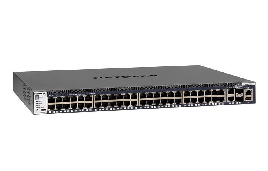 Netgear ProSAFE Managed Switch - GSM4352S - 48 Gigabit Ethernet poorten 10/100/1000 Mbps + 2 x SFP+ & 2 x 10GBASE-T poorten