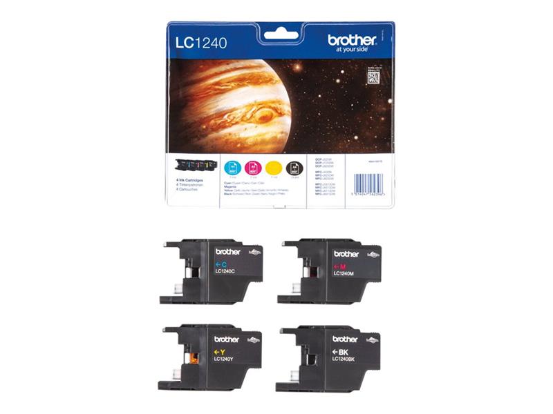 Brother LC-1240VALBPDR inktcartridge Origineel Zwart, Cyaan, Magenta, Geel Multipack 4 stuk(s)