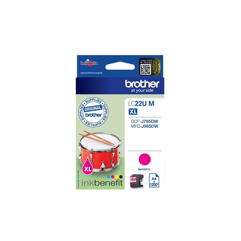 Brother LC-22UM inktcartridge Origineel Magenta