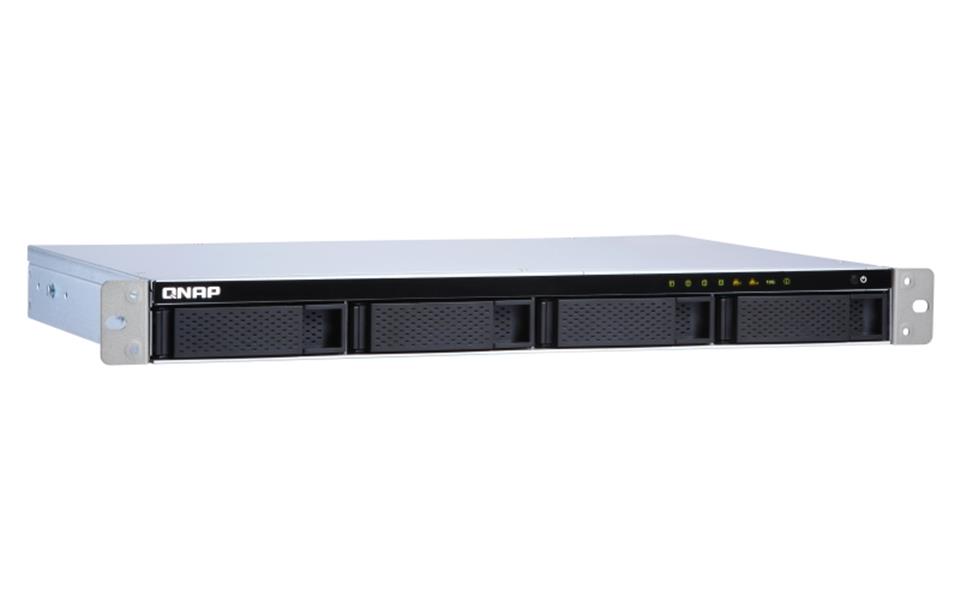 QNAP TS-431XeU Ethernet LAN Rack (1U) Zwart, Roestvrijstaal NAS