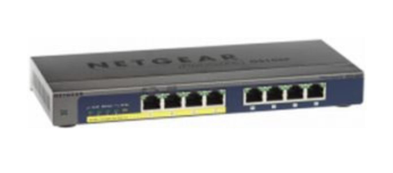 Netgear GS108PP Unmanaged Gigabit Ethernet (10/100/1000) Zwart Power over Ethernet (PoE)