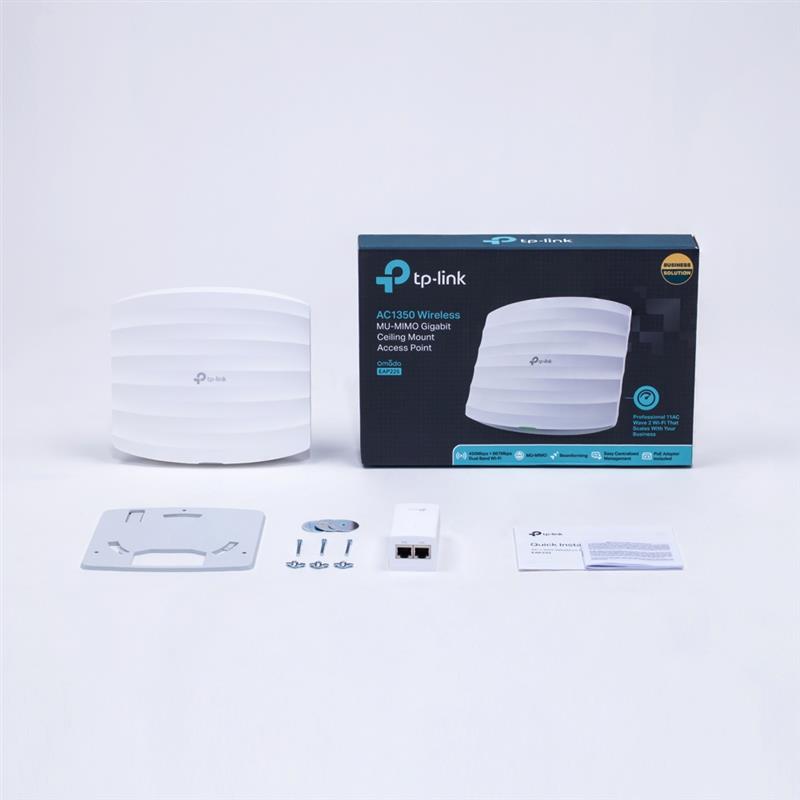 TP-LINK EAP225 draadloze router Dual-band (2.4 GHz / 5 GHz) Gigabit Ethernet Wit