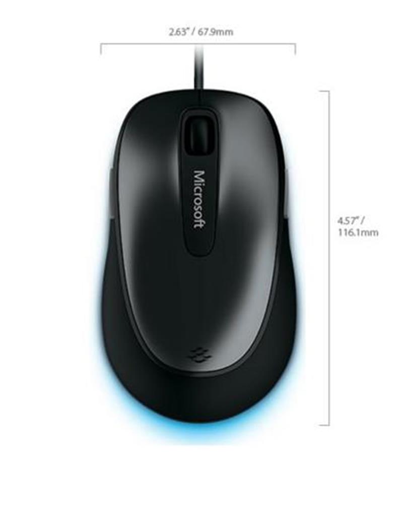 Microsoft Comfort Mouse 4500 for Business muis Ambidextrous USB Type-A BlueTrack 1000 DPI