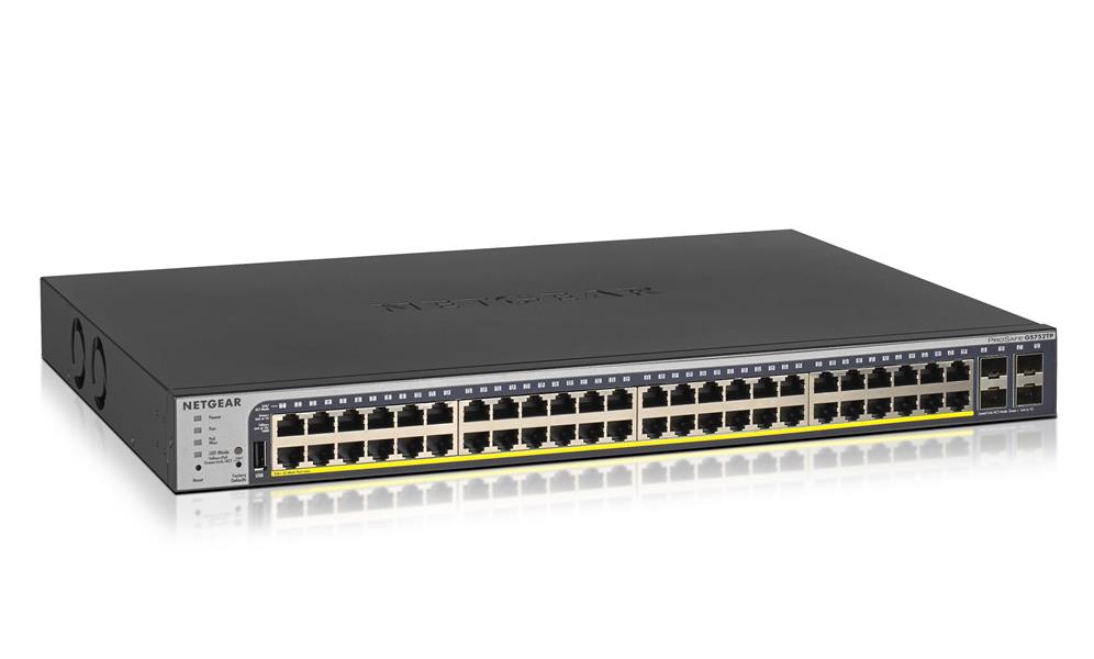 Netgear GS752TP Managed L2/L3/L4 Gigabit Ethernet (10/100/1000) Zwart 1U Power over Ethernet (PoE)
