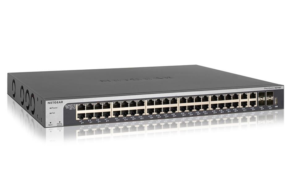 Netgear XS748T-100NES netwerk-switch Managed L2+/L3 10G Ethernet (100/1000/10000) Zwart