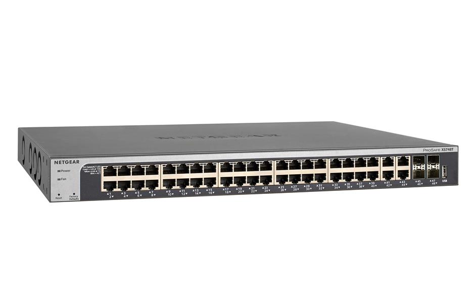 Netgear XS748T-100NES netwerk-switch Managed L2+/L3 10G Ethernet (100/1000/10000) Zwart