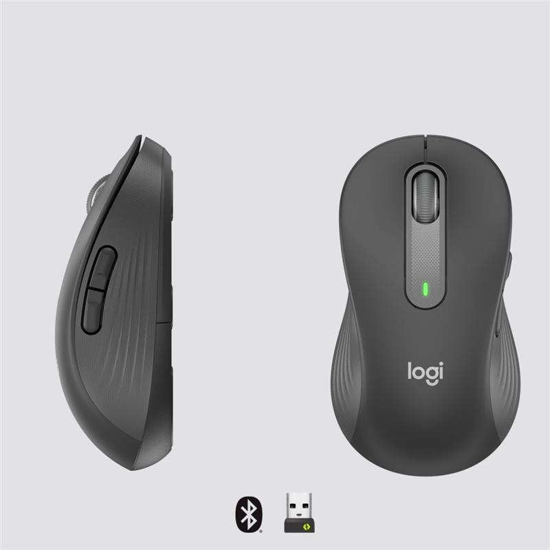 Logitech Signature M650 L Linkshandige Draadloze Muis - Voor grotere, linkerhanden, 2 jaar batterijduur, stil klikken, aanpasbare zijknoppen, Bluetoot