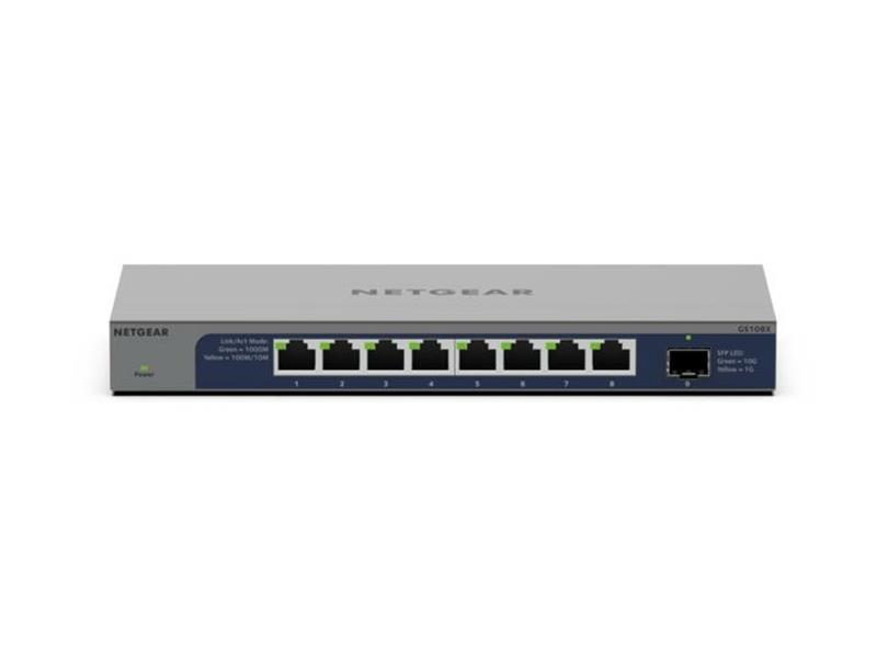 NETGEAR GS108X Unmanaged L2 Gigabit Ethernet (10/100/1000) Grijs