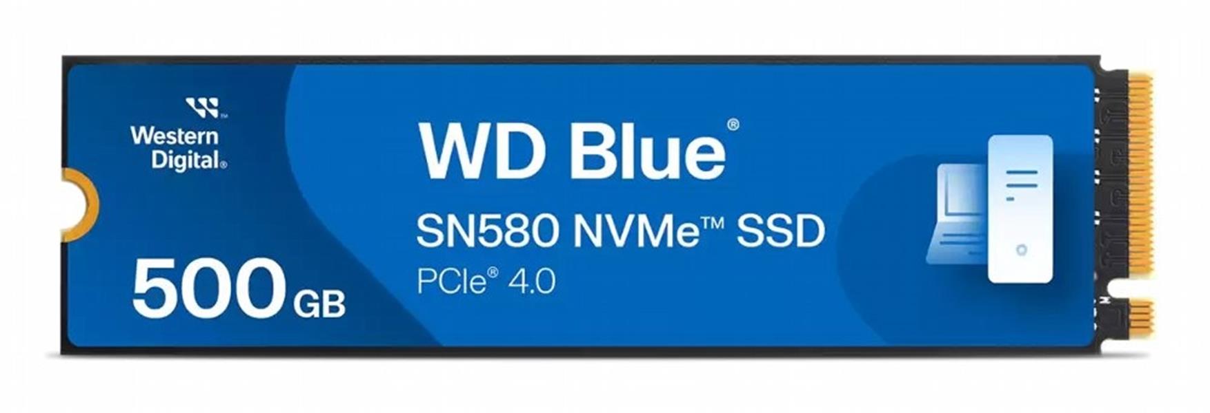 Western Digital SN580 WD Blue SSD 500 GB M 2 NVMe PCIe Gen 4x4 4000 MB s