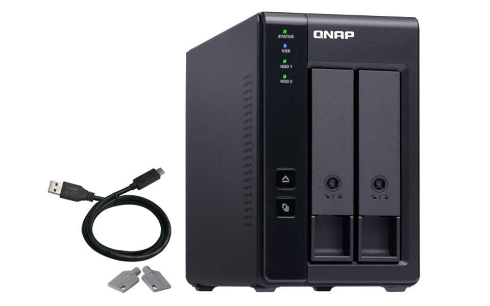 QNAP TR-002 behuizing voor opslagstations 2.5/3.5"" HDD-/SSD-behuizing Zwart