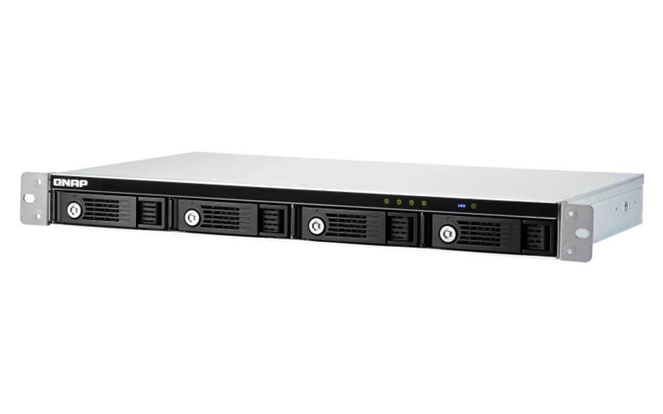 QNAP TR-004U disk array Zwart, Grijs