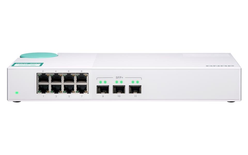 QNAP QSW-308S netwerk-switch Unmanaged Gigabit Ethernet (10/100/1000) Wit