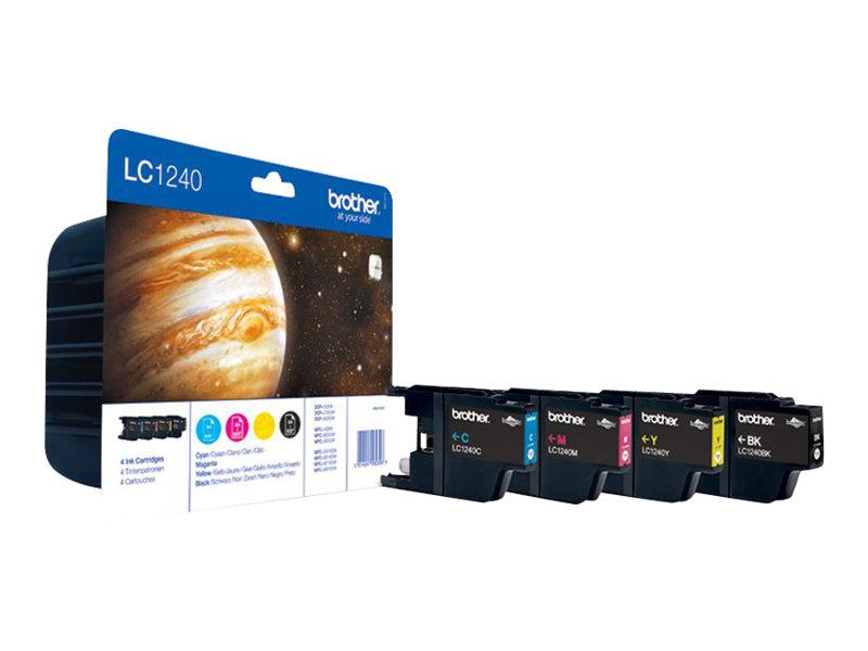 Brother LC-1240VALBPDR inktcartridge Origineel Zwart, Cyaan, Magenta, Geel Multipack 4 stuk(s)