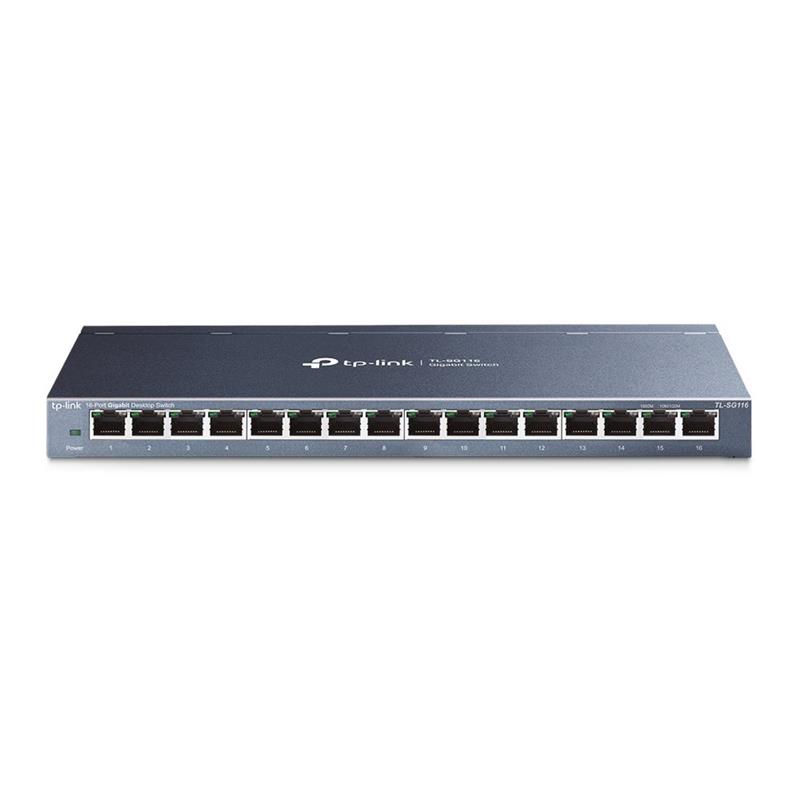 TP-LINK TL-SG116 Unmanaged L2 Gigabit Ethernet (10/100/1000) Zwart