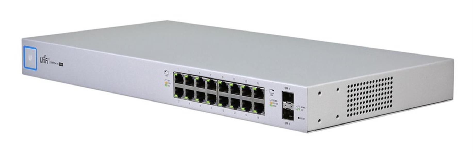 Ubiquiti Switch UniFi 16xRJ45 GBit/2xSFP Managed PoE+ (150W)  19 Rack-Mountable