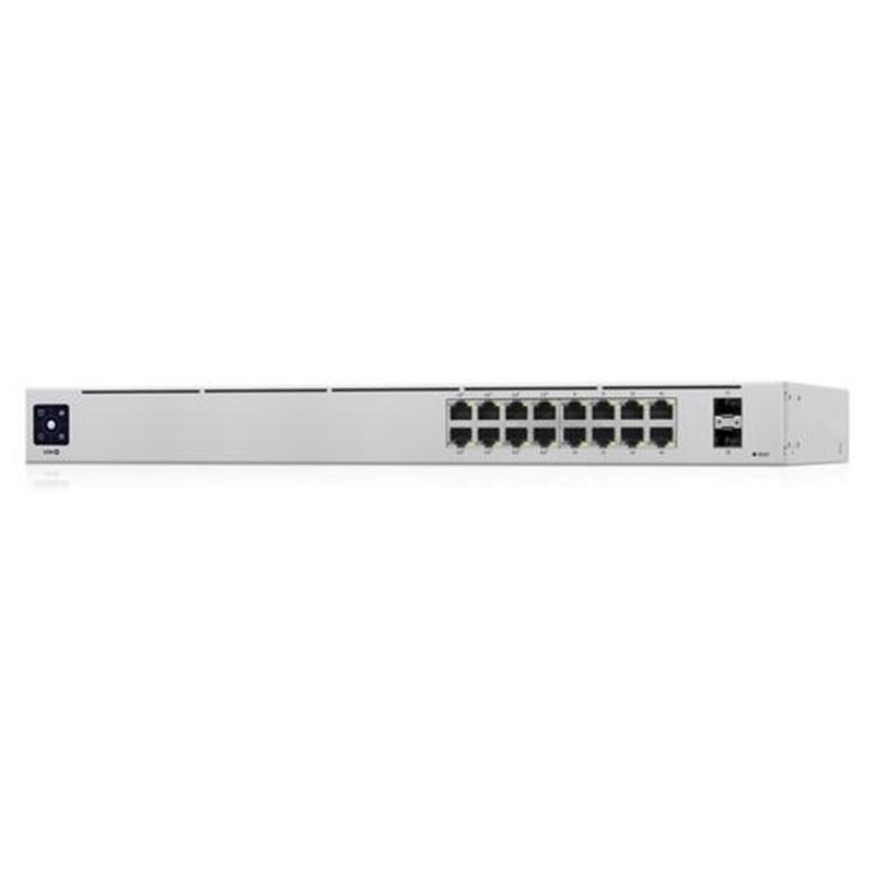 Ubiquiti Networks UniFi 16-Port PoE Managed L2 L3 Gigabit Ethernet 10 100 1000 Power over Ethernet PoE 1U Zilver